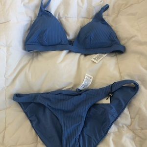 Vitamin A Blue Eco Rib Bikini-never worn.